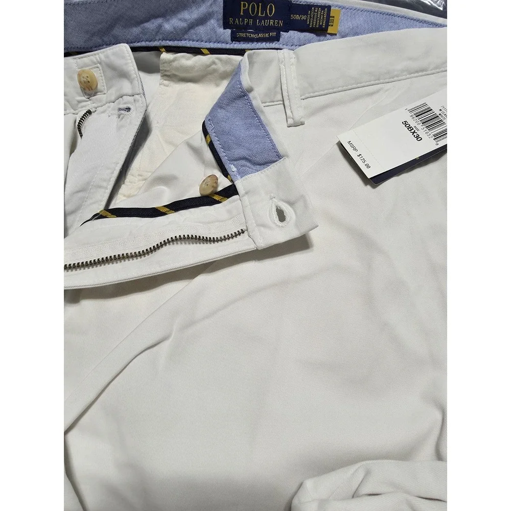 Polo Ralph Lauren Stretch Classic Fit Chino Khaki Pants Men's Size 50x30 NWT